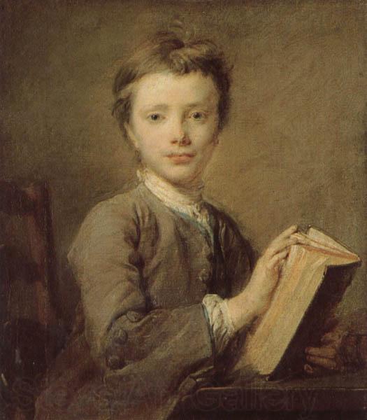 PERRONNEAU, Jean-Baptiste A Boy with a Book Norge oil painting art